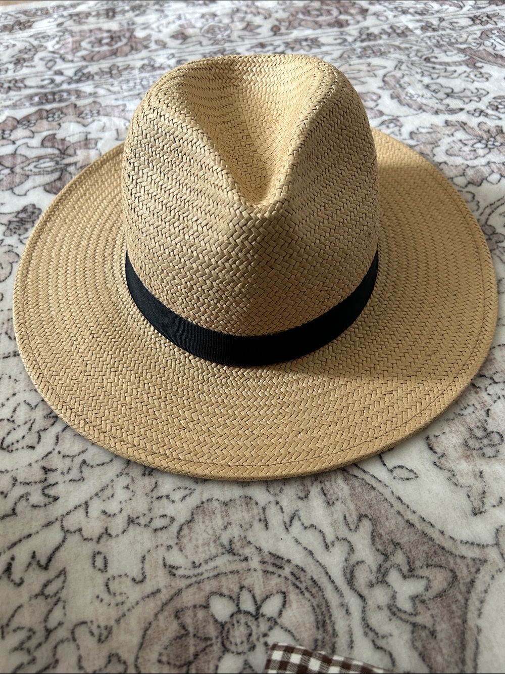 Auxiliary Natural Straw Fedora with Black Band